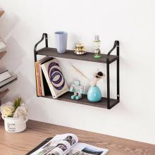 Wood Hanging Shelf  Wall-Mounted Bookcase